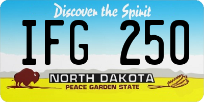 ND license plate IFG250
