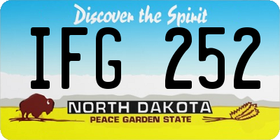 ND license plate IFG252