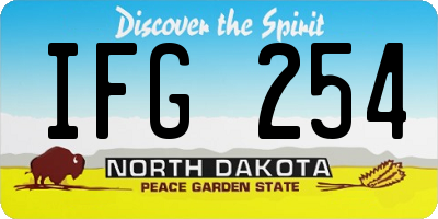 ND license plate IFG254