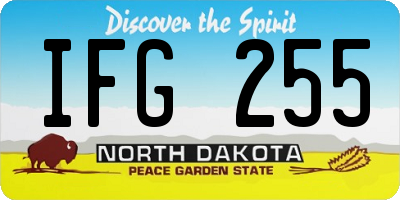 ND license plate IFG255