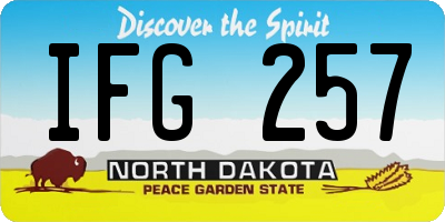 ND license plate IFG257