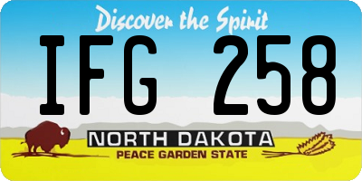 ND license plate IFG258