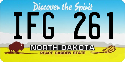 ND license plate IFG261