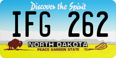 ND license plate IFG262