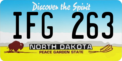 ND license plate IFG263