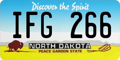 ND license plate IFG266