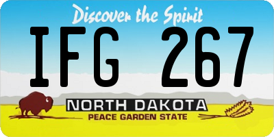 ND license plate IFG267