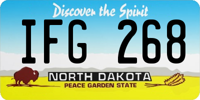 ND license plate IFG268
