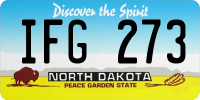 ND license plate IFG273