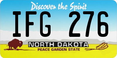 ND license plate IFG276