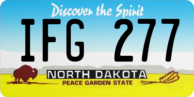 ND license plate IFG277