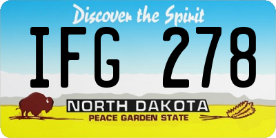 ND license plate IFG278