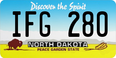 ND license plate IFG280