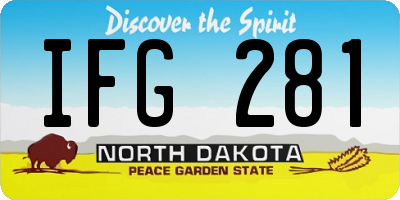 ND license plate IFG281