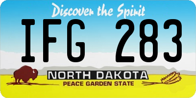 ND license plate IFG283