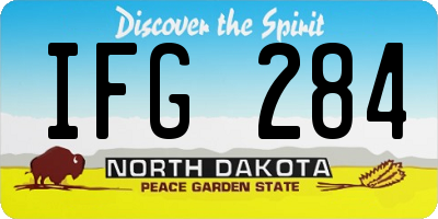 ND license plate IFG284