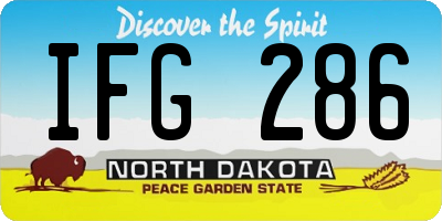 ND license plate IFG286