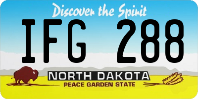 ND license plate IFG288
