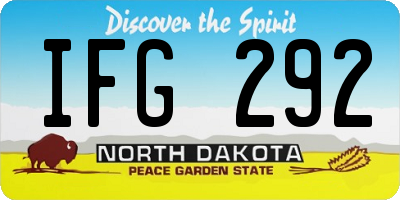 ND license plate IFG292