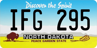 ND license plate IFG295