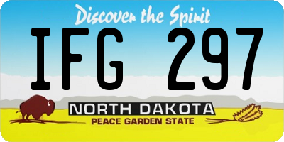 ND license plate IFG297