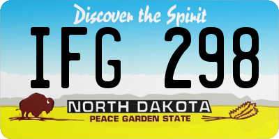 ND license plate IFG298