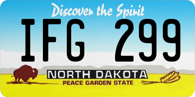 ND license plate IFG299