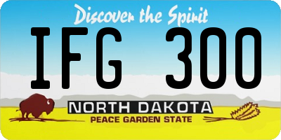ND license plate IFG300