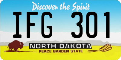 ND license plate IFG301