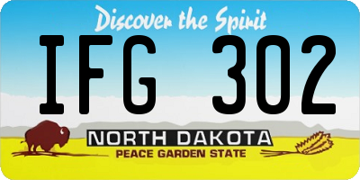 ND license plate IFG302