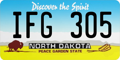 ND license plate IFG305