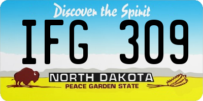 ND license plate IFG309