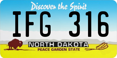 ND license plate IFG316