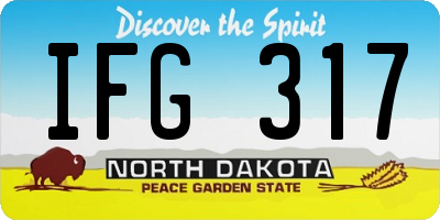 ND license plate IFG317