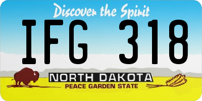 ND license plate IFG318