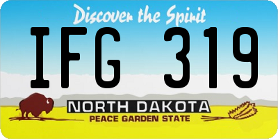 ND license plate IFG319