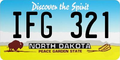 ND license plate IFG321