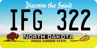 ND license plate IFG322