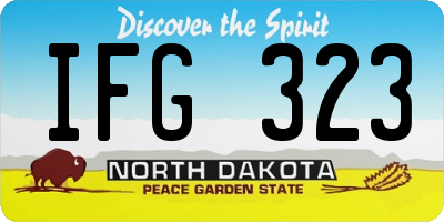 ND license plate IFG323