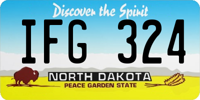 ND license plate IFG324