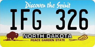 ND license plate IFG326