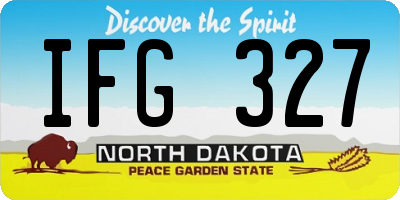 ND license plate IFG327