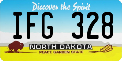 ND license plate IFG328