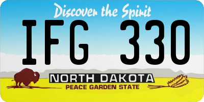 ND license plate IFG330