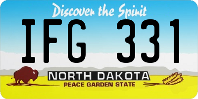 ND license plate IFG331