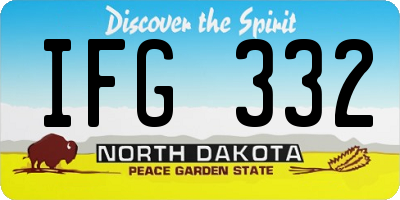 ND license plate IFG332
