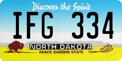 ND license plate IFG334