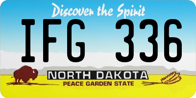 ND license plate IFG336