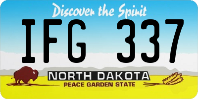 ND license plate IFG337