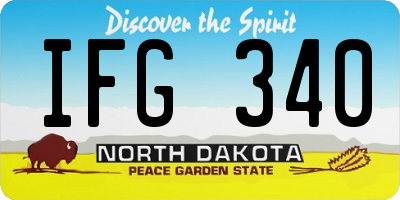 ND license plate IFG340